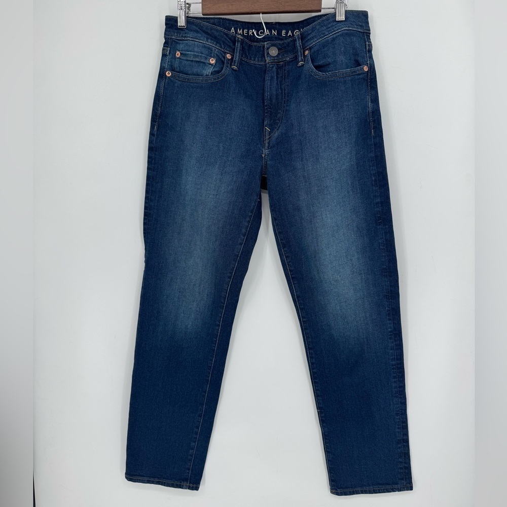 American Eagle Men's Airflex+ Athletic Straight Denim Blue Jeans Size 30X32